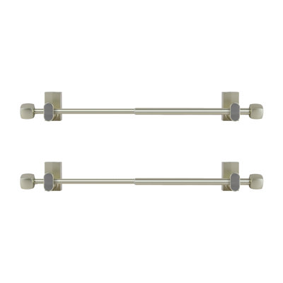 Magnetic Curtain Rod Multi-Use Adjustable Cafe Sidelight Magnetic Rods For Iron And Steel Place 16"-28"  2Pack