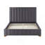 Stylish And Comfortable Upholstered Bed Frame With Headboard And Wooden Slats Support