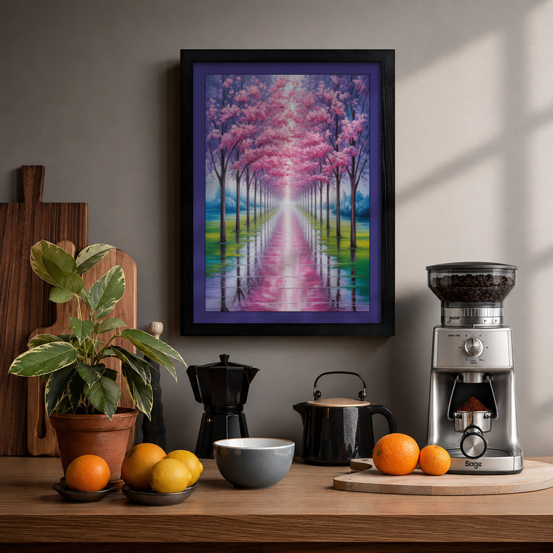 Blossoms Under Glass Romantic - Framed Print