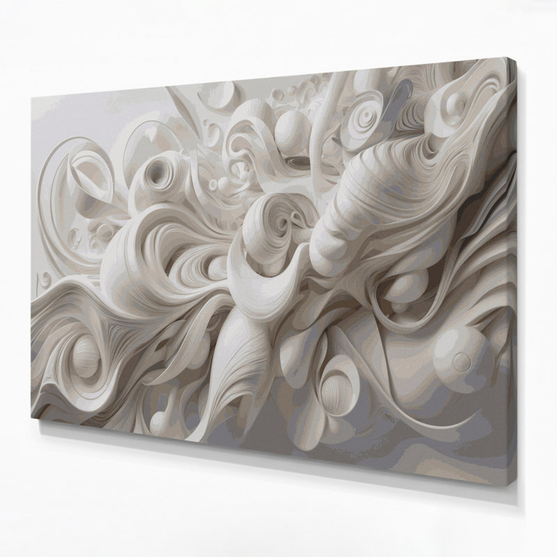 Art mural sur toile Biomorphic Abstraction 68, H 11 po x l 14 po
