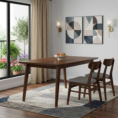 Table de salle à manger en bois de noyer 66 "