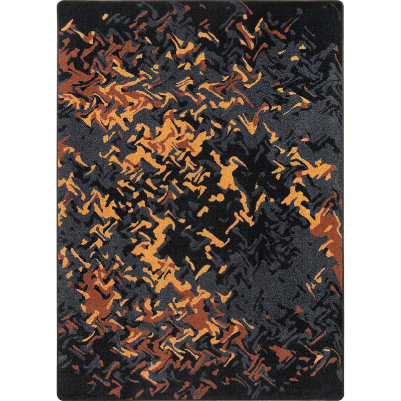 Rectangle Machine Tufted Nylon Rug, Rectangle 5'4" x 7'8"