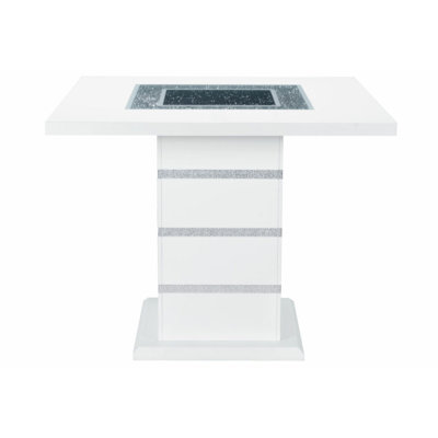 Elizaveta Dining Table,  Velvet, Faux Crystal Diamonds &  High Glossdn