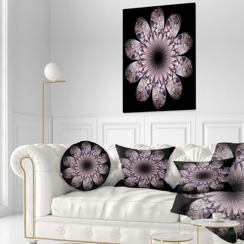 Coussin lombaire en fleur d’art numérique floral