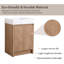 Meuble-lavabo simple 24,07 po avec plateau en résine Katarin