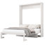 Lit escamotable multifonction en bois avec tablette de rangement latérale-1454394474