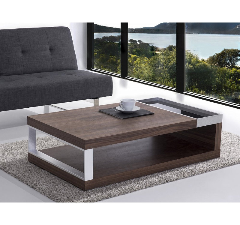 Solid Coffee Table with Storage
