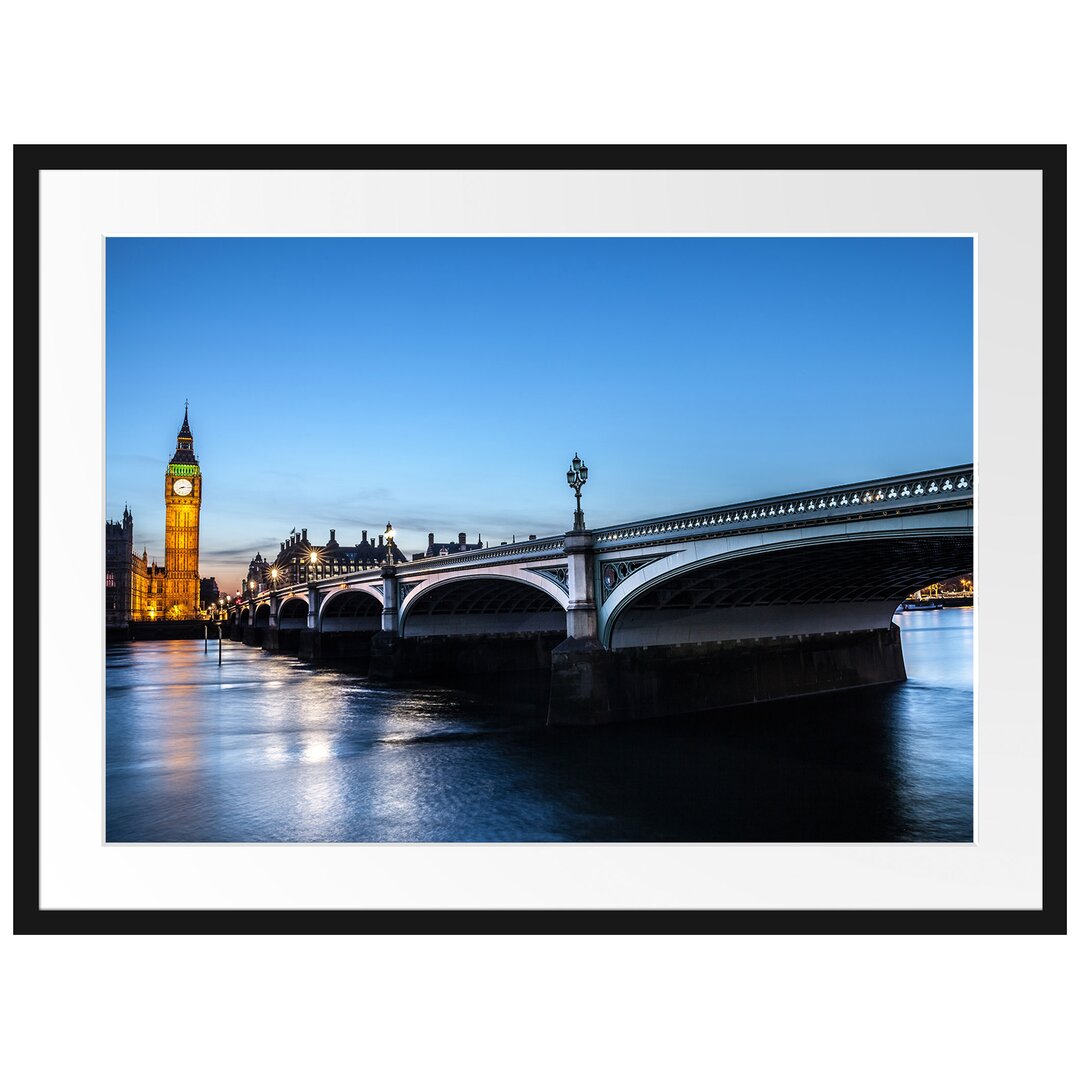 Gerahmtes Poster Westminster Bridge Big Ben