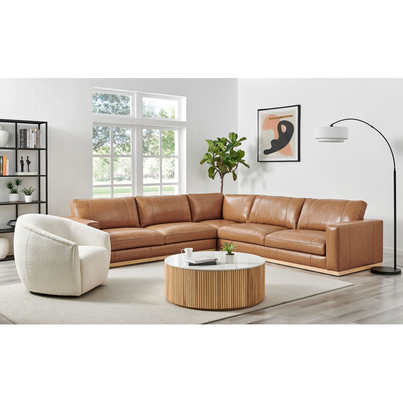 Canapé modulaire en cuir 3 pièces