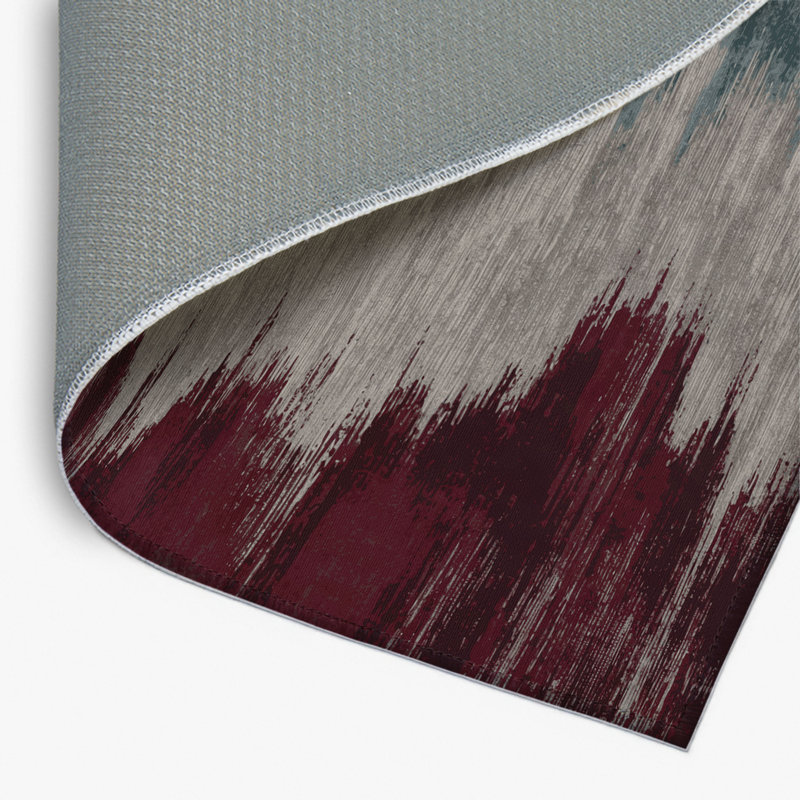 Tapis intérieur et extérieur gris Watercolor, Rectangulaire 2 pi x 3 pi