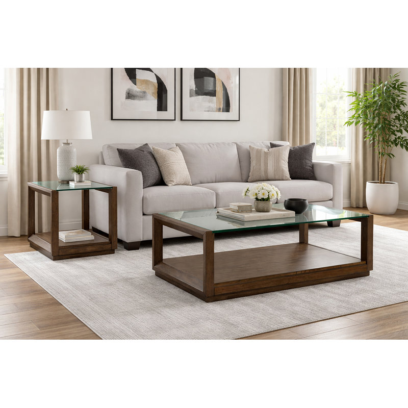 Hamer Rectangular Cocktail Table With Casters