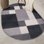 Akieba Geometric Tufted Gray/Black/White Area Rug-97673461