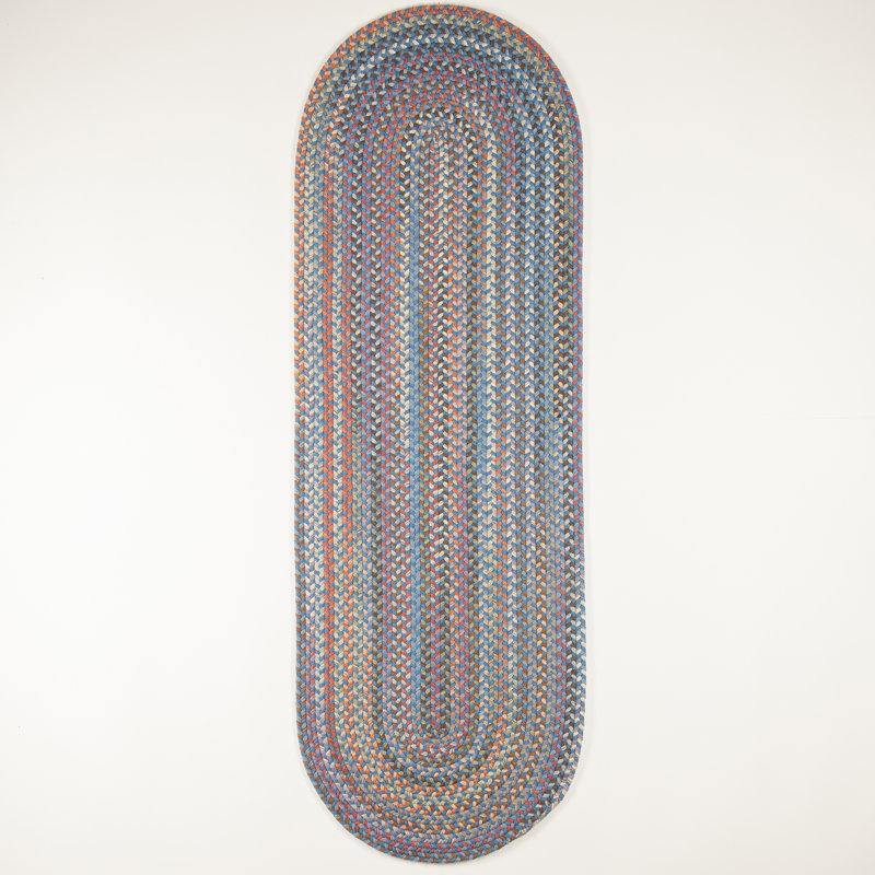 Tapis décoratif en laine tressée à la main Elmdale, Tapis de couloir 2 pi x 6 pi