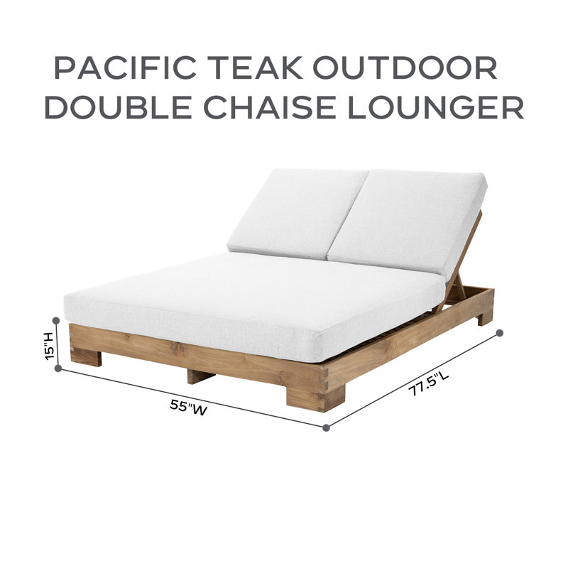 Pacific Double Chaise Lounger, Navy