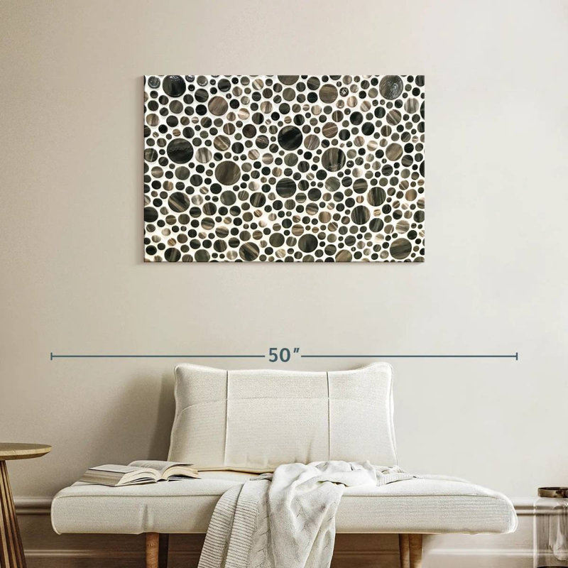 Avery Round Stone Tiles, 24'' H x 36'' W