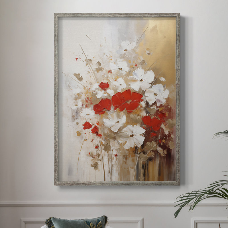 Reproduction encadrée FLORAL Series CCXXVVII - bois massif, H 11 po x l 9 po