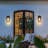 Foxton 1-Light Black Modern Outdoor Wall Lantern Sconce