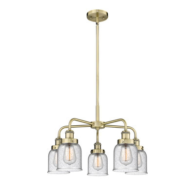 Lustre en verre à 5 lumières Bell
