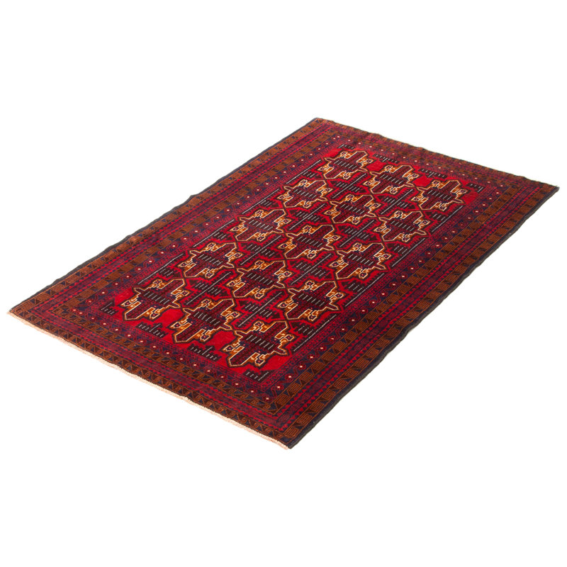Tapis rouge Teimani 3 pi 10 po x 6 pi 3 po