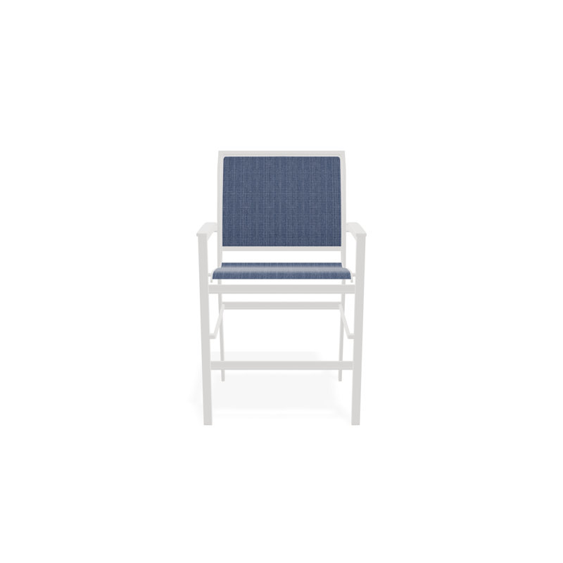 Chaise de café empilable en aluminium Bazza, Neige, Mavi