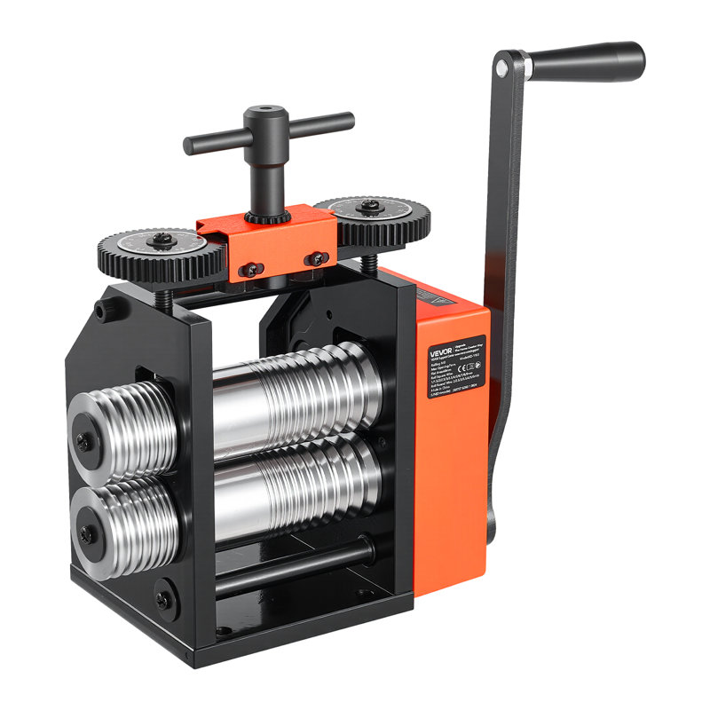 Machine à rouler à rouler 3 po en 1, rouleau manuel, outil de bricolage manuel pour bijoux, épaisseur réglable de 0,03 à 7 mm, roulement stable et uniforme, pour les métaux malléables, or, argent, cuivre