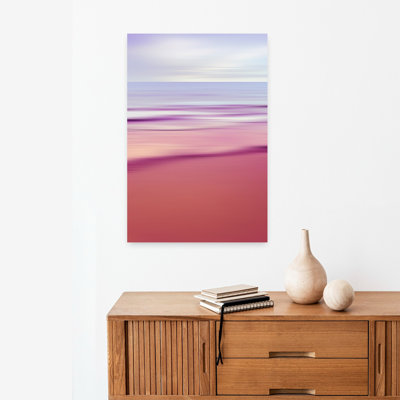Contemporary Art Elegant Abstract Contemporary Beach Landscape Wall Art 1 Piece Wrapped Canvas Wall Art
