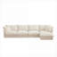 Canapés modulaires | Canapé moderne en L pour 4 personnes à assise profonde | Chenille | Crème-428102397