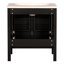 Meuble-lavabo noir 30 po avec lavabo simple, meuble-lavabo encastré, 2 portes et un tiroir
