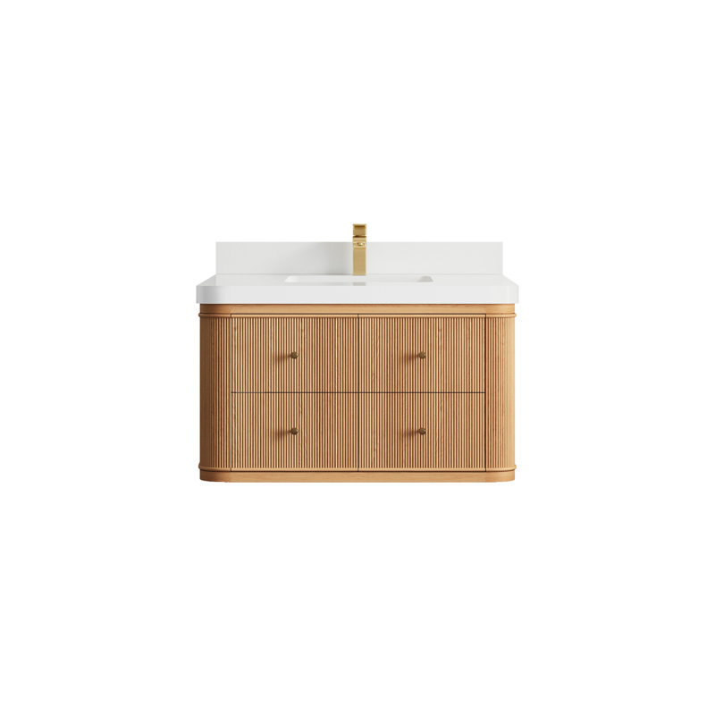 Chêne flottant Hampton X P 22 po De salle de bain, Blanc