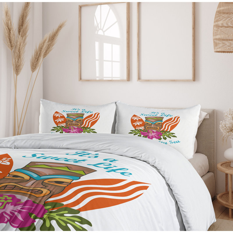 Ensemble de housse de couette bar tiki, Grand