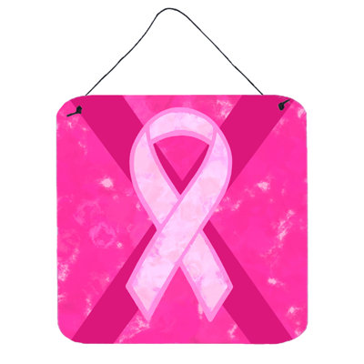 Breast Cancer Battle Flag by Denny Knight Graphic Art Plaque