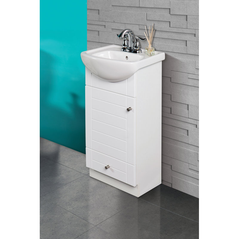 Melstone 18" Single Bathroom Vanity Set, White