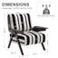 Fauteuil ergonomique moderne avec accoudoirs élargis et structure en bois massif-799581324