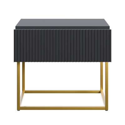 Atahan 50cm W Steel Bedside Table