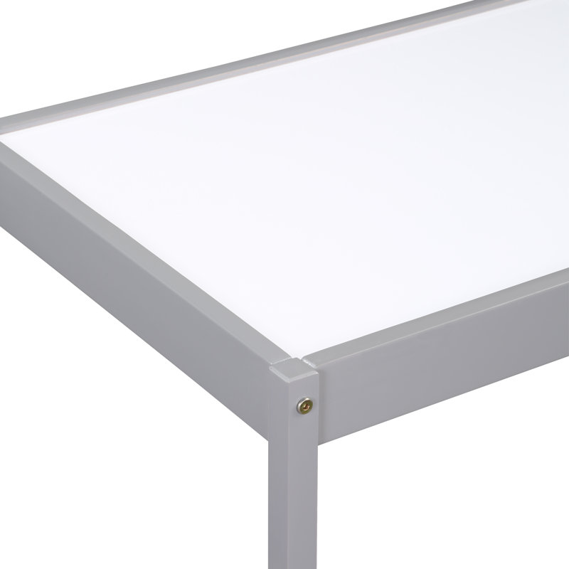 Gibson Kids 3-Piece Dry Erase Table & Chair Set, Gray