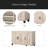 45" Dusty Gray Oak Finish 3-Door Shoe Cabinet