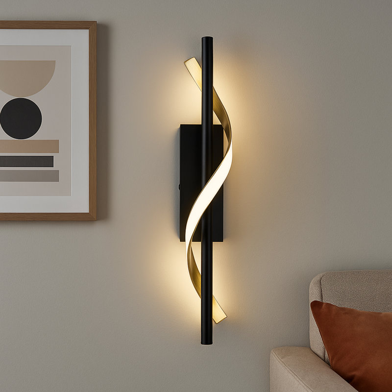 Conaprato Black Modern Wall Light
