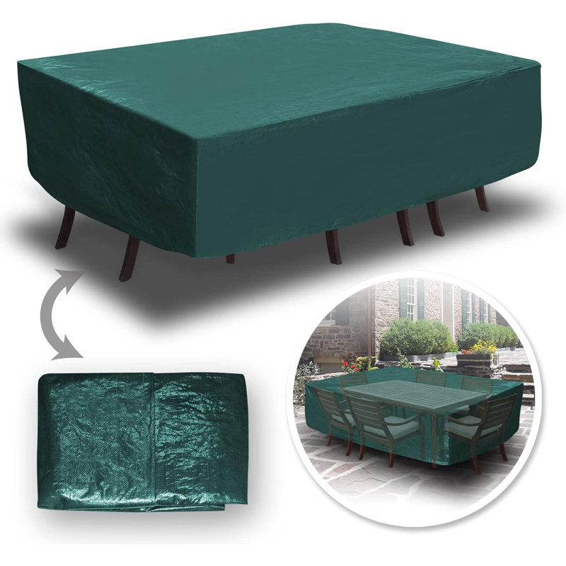 Outdoor Patio Dining Set Cover, Green