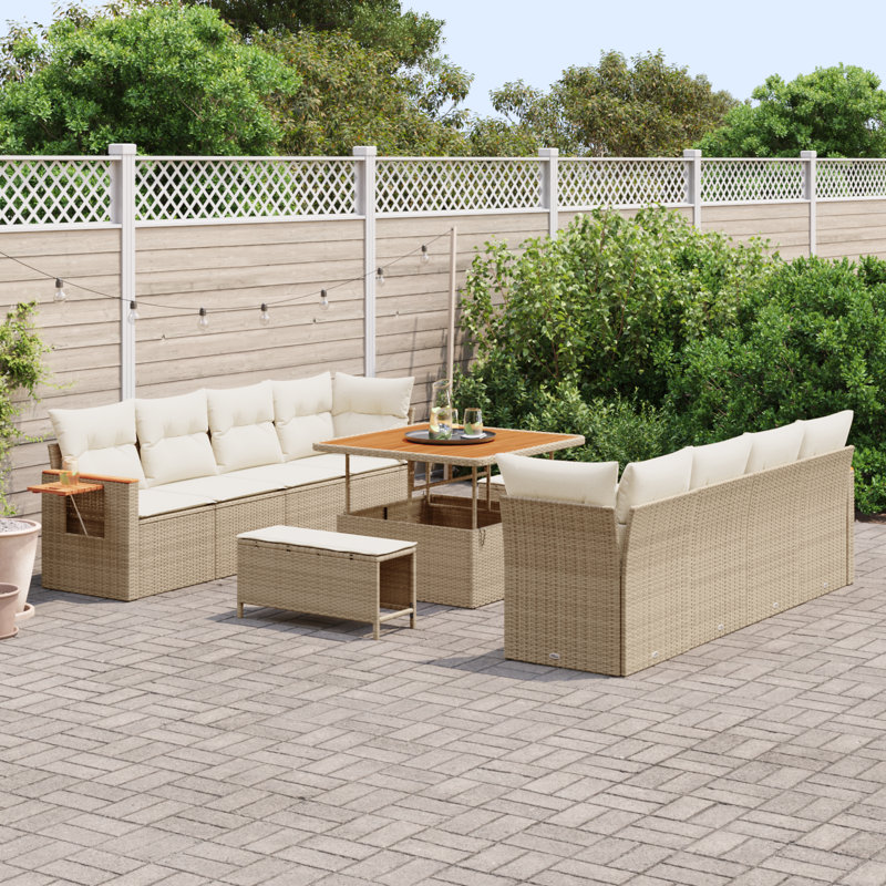 124cm Wide Patio Sofa with Cushions
