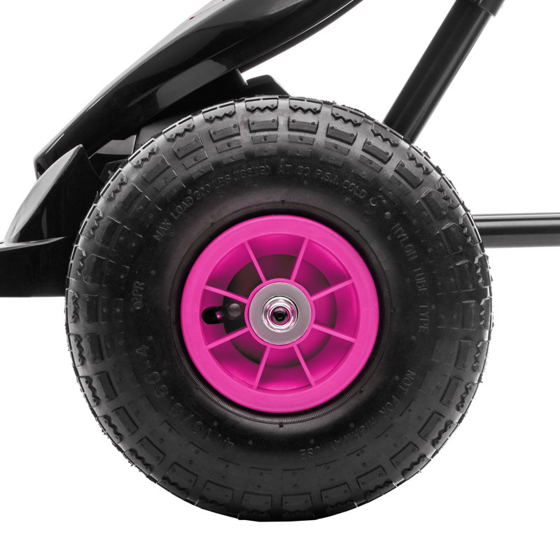 Nase Kids Pedal Go Kart, 61cm H x 58cm W x 121cm L, Pink