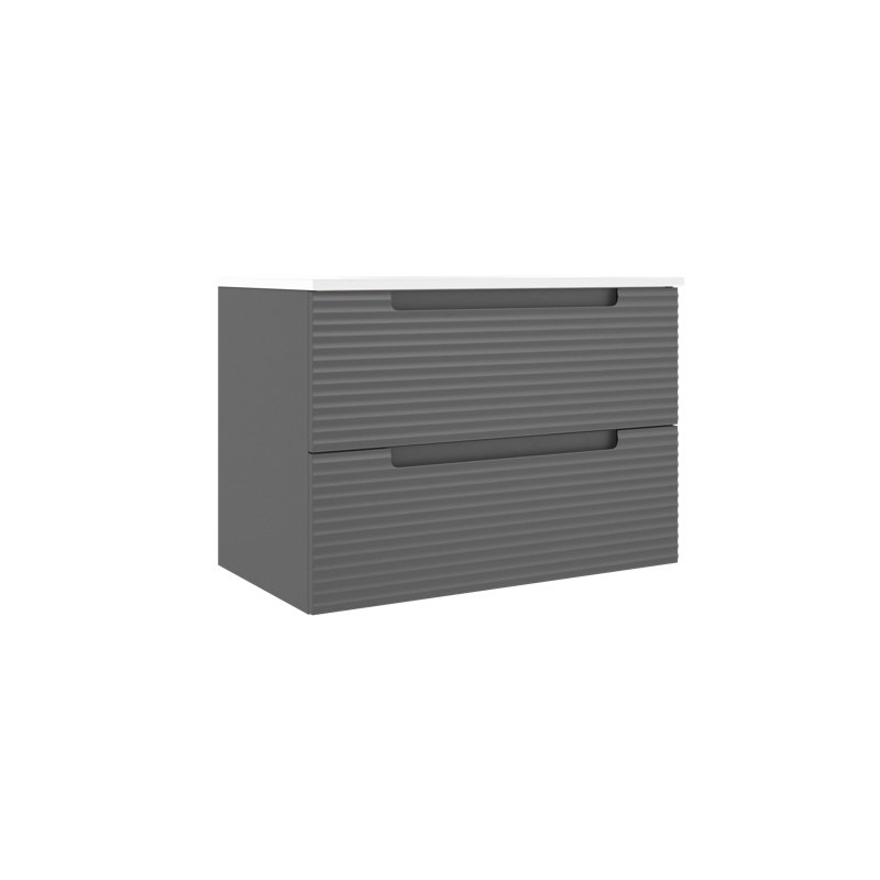 Ensemble de meuble-lavabo simple 32 po, Gris cendré