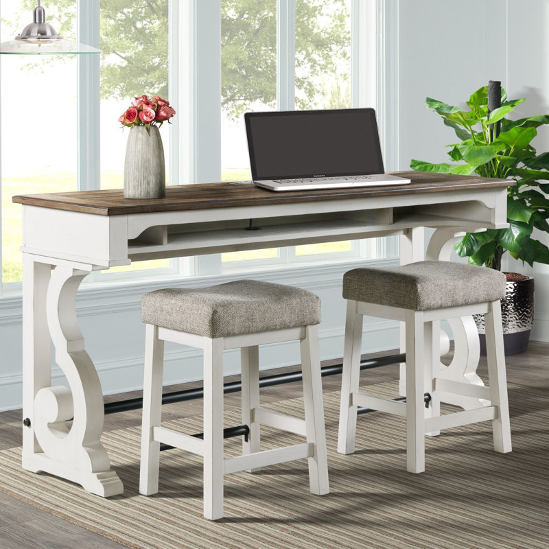 Console en bois massif 76 po Isamu