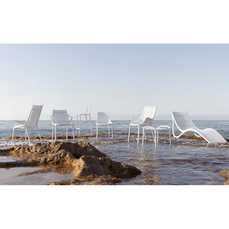 Ibiza 30” Patio Bar Stool, White