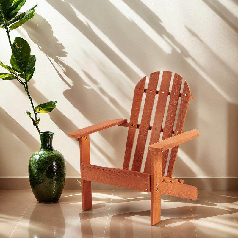 Wooden Kid's Adirondack Chair For Indoor And Outdoor Cedar Patio Lounge Chiar For Kids