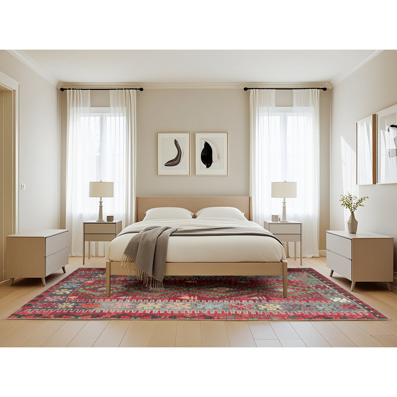 Tapis rouge à motif sud-ouest, Rectangle 5 pi x 8 pi