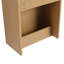 Ensemble de meuble-lavabo mural 18,5 po avec lavabo en résine, porte simple fermée, ensemble d'armoires de salle de bain, panneau de fibres à densité moyenne, bois naturel (KD-Packing)