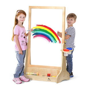Double-Sided Plexiglass Painting Art Easel, Kids Drawing Board On Both Sides, Fun Arts and Crafts Activity