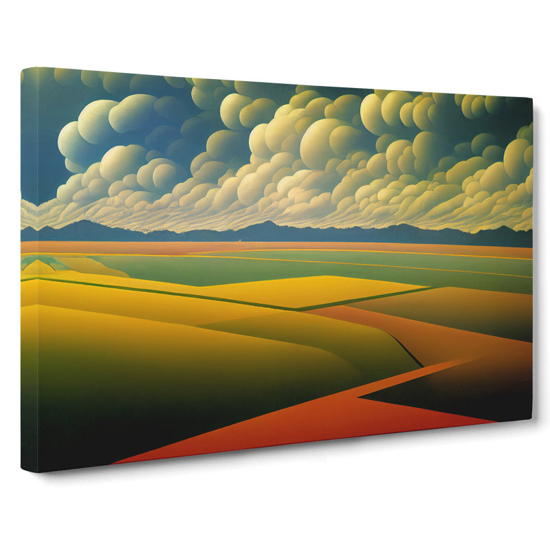 Inspirational Spring Meadow Landscape - Wrapped Canvas, 50cm H x 76cm W x 3cm D