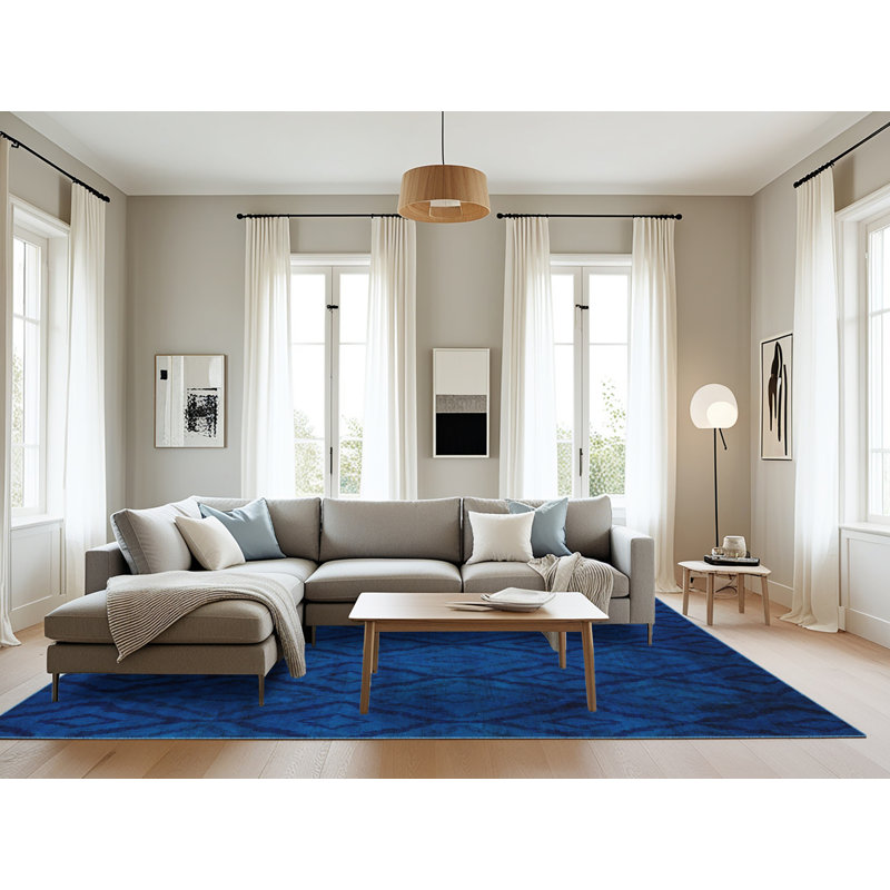 Tapis décoratif multicolore à motif abstrait, Rectangle 8 pi x 10 pi