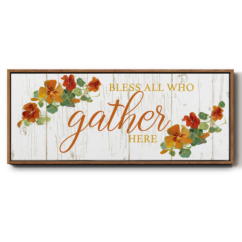 «Gather Here», toile encadrée, H 20 po x l 50 po